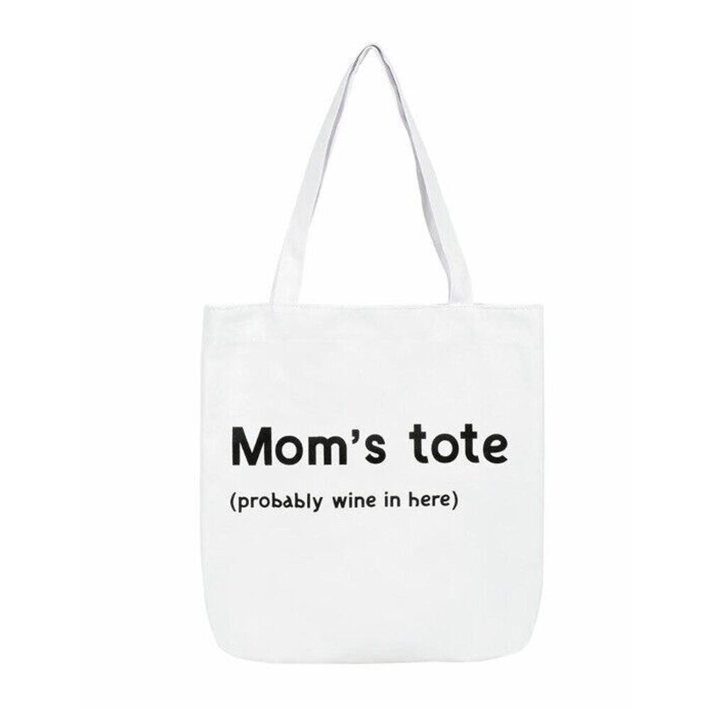 Enesco Our Name is Mud PARENTHeses Mom's Wine Reusable Grocery Tote Bag 15” NEW